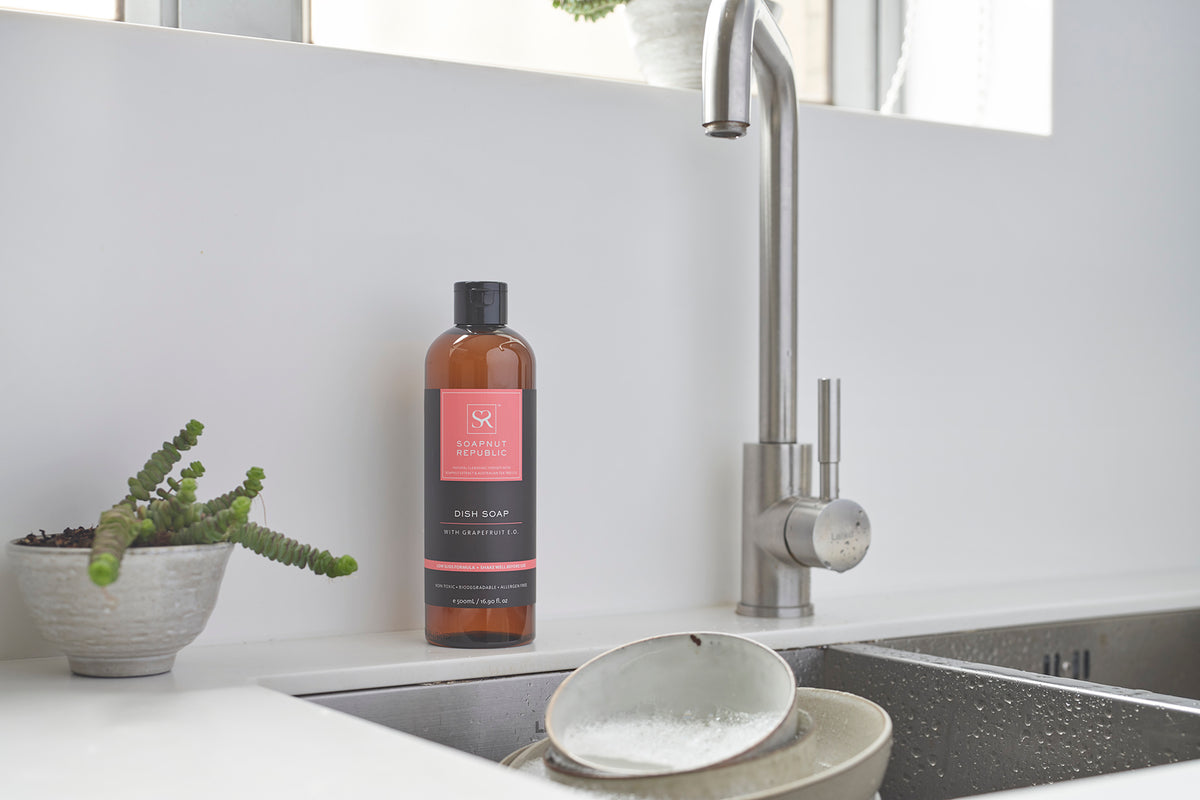 Dish Soap with Grapefruit E.O. (500ml) - Soapnut Republic