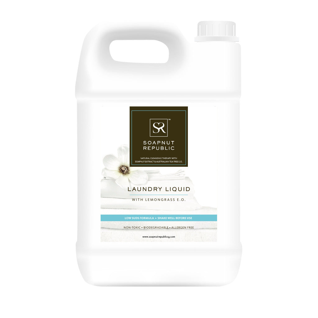 Laundry Liquid with Lemongrass E.O. (5L) - Soapnut Republic