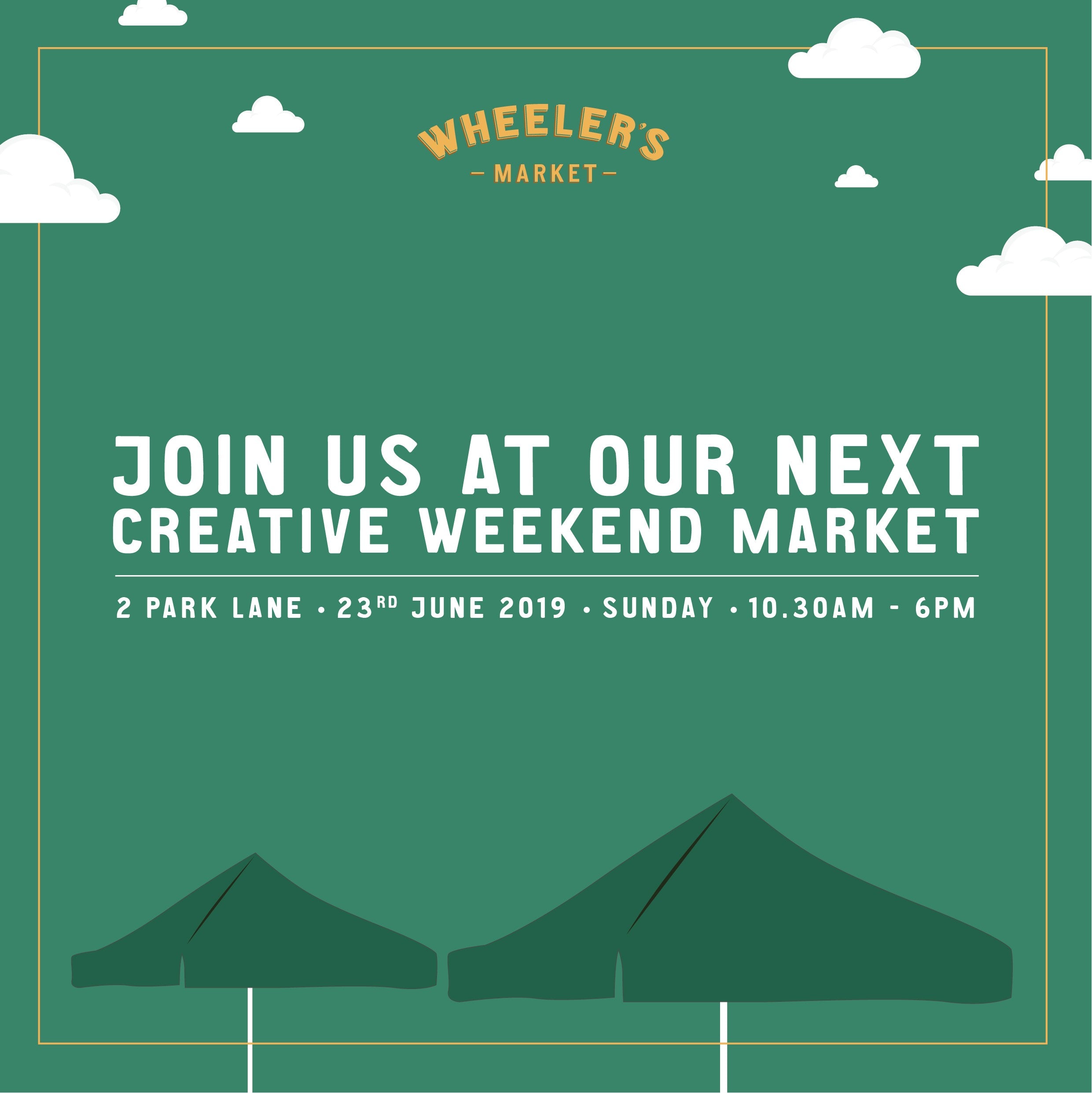 Upcoming: Wheeler's Market, 23 Jun 2019, Sunday