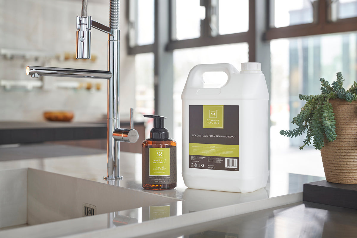 Foaming Hand Soap with Lemongrass E.O. (5L) - Soapnut Republic