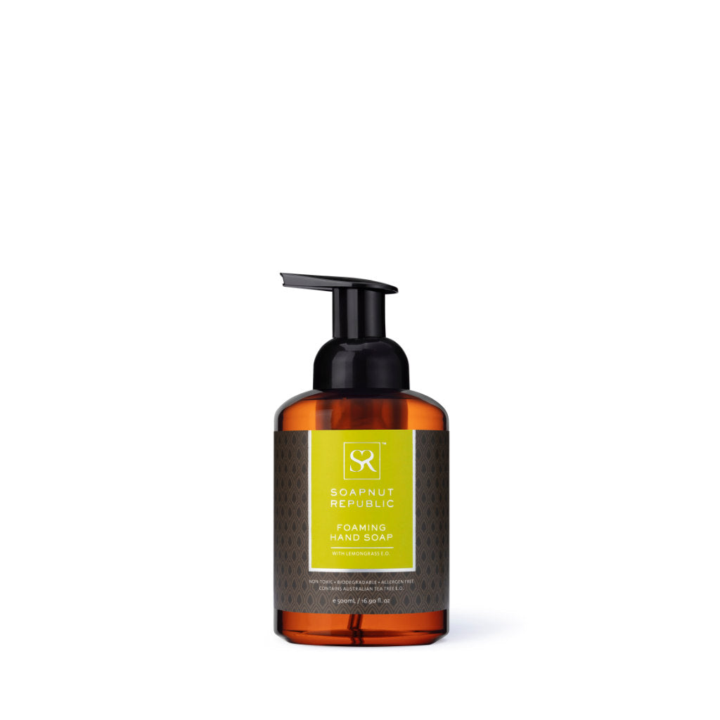 Foaming Hand Soap with Lemongrass E.O. (500ml) - Soapnut Republic