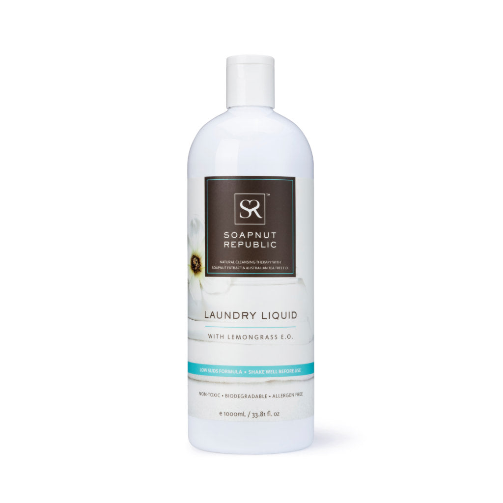 Laundry Liquid with Lemongrass E.O. (1L) - Soapnut Republic