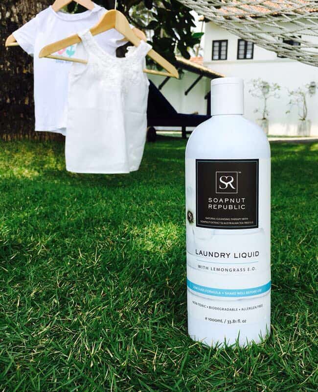 Laundry Liquid with Lemongrass E.O. (1L) - Soapnut Republic Singapore - Natural Cleaning